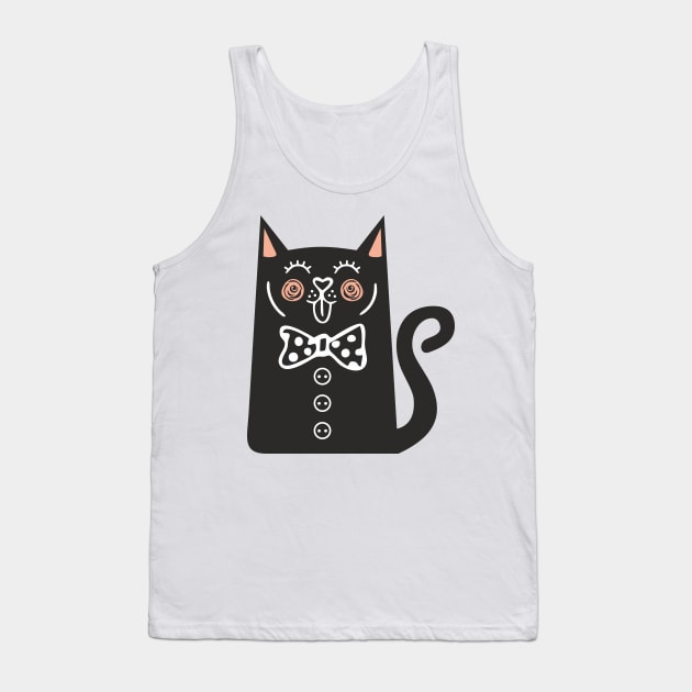 mr cat Tank Top by Razym